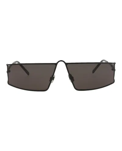 Saint Laurent Square-frame Metal Sunglasses With Bold Design In Black
