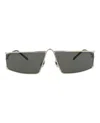 Saint Laurent Square-frame Metal Sunglasses With Non-polarized Lenses In Black
