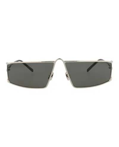 Saint Laurent Square-frame Metal Sunglasses With Non-polarized Lenses In Black
