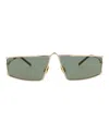 Saint Laurent Square-frame Metal Sunglasses With Non-polarized Lenses