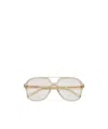 Saint Laurent Square-frame Pilot Glasses In White