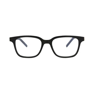 Pre-owned Saint Laurent Square-frame Recycled Acetate Optical Frames 'black Transparent' | Women's Size Onesiz