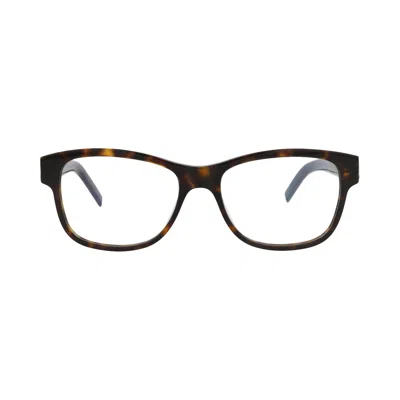 Pre-owned Saint Laurent Square Frame Recycled Acetate Optical Frames 'havana/transparent' | Brown | Women's Si