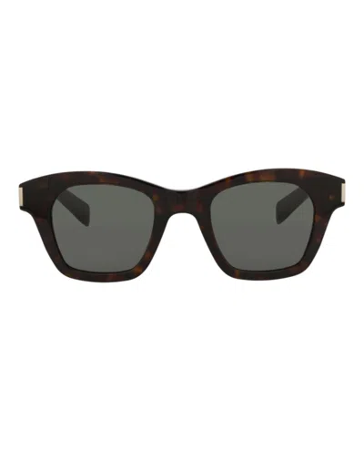 Saint Laurent Square-frame Recycled Acetate Sunglasses In Brown
