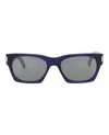 Saint Laurent Square-frame Recycled Acetate Sunglasses In Blue