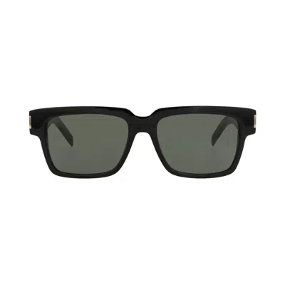 Pre-owned Saint Laurent Square-frame Recycled Acetate Sunglasses 'black Havana Grey' | Men's Size Onesize