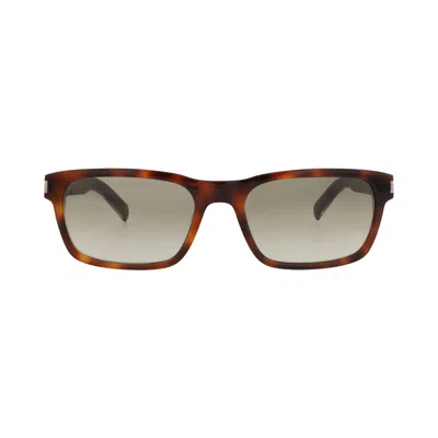 Pre-owned Saint Laurent Square-frame Recycled Acetate Sunglasses 'havana Crystal Brown' | Multi-color | Men's