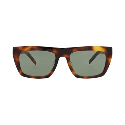 Pre-owned Saint Laurent Square Frame Recycled Acetate Sunglasses 'havana/green' | Brown | Men's Size Onesize