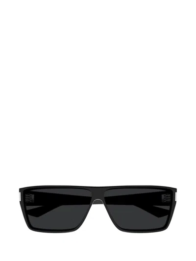 Saint Laurent Sl 756 64mm Oversize Rectangular Sunglasses In Black