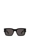 Saint Laurent Square Frame Sunglasses In 001 Black Crystal Black