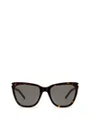 Saint Laurent Eyewear Square Frame Sunglasses In 002 Havana Havana Transpa