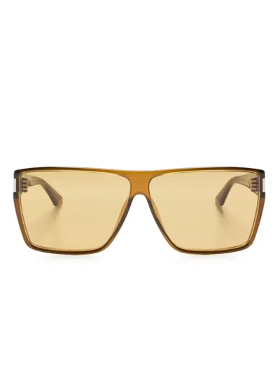 Saint Laurent Square-frame Sunglasses In ブラウン