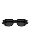 Saint Laurent Black-crystal-black Recycled Acetate Sunglasses