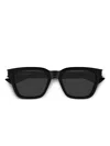 Saint Laurent Black-crystal-black Recycled Acetate Sunglasses In Black