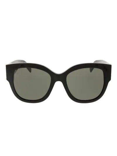 Saint Laurent Square Frame Sunglasses In Black