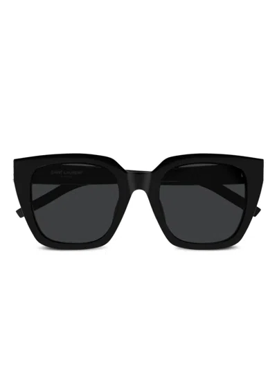 Saint Laurent Square Frame Sunglasses In Black