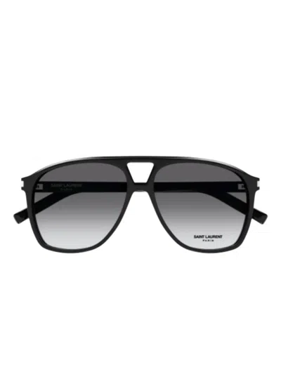 Saint Laurent Square-frame Sunglasses In Black