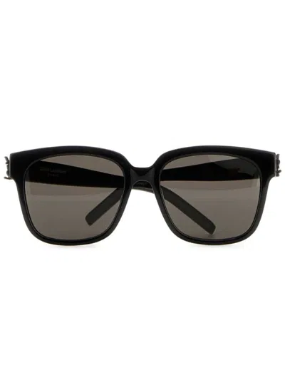 Saint Laurent Sunglasses Rectangular Frame Dark Lenses In Black