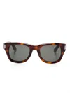 Saint Laurent Square-frame Sunglasses In Brown