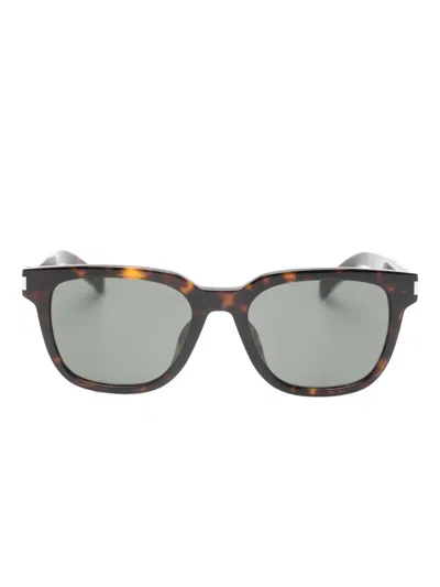 Saint Laurent Square-frame Sunglasses In Brown