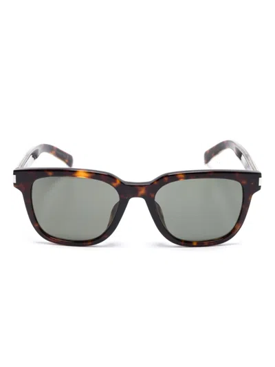 Saint Laurent Square-frame Sunglasses In Brown