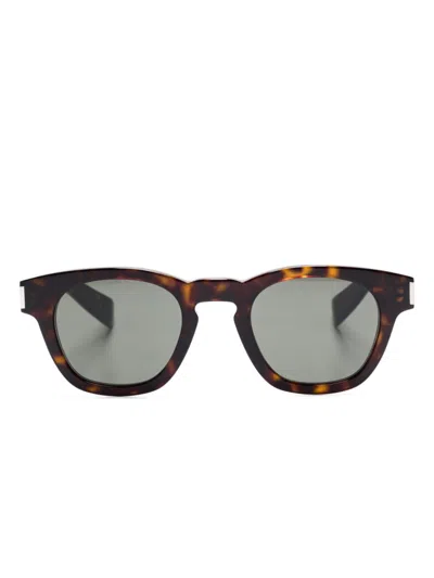 Saint Laurent Square-frame Sunglasses In Brown