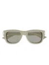 Saint Laurent Square Frame Sunglasses In Green