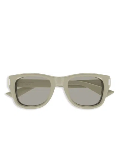 Saint Laurent Square Frame Sunglasses In Green