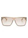 Saint Laurent Square-frame Sunglasses In Neutrals