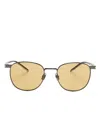 Saint Laurent Square-frame Sunglasses In Silver