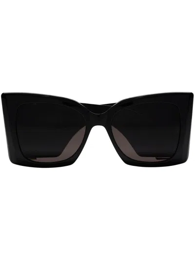 Saint Laurent Square-frame Tinted Sunglasses In Black