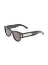 Saint Laurent Square-frame Tinted Sunglasses In Black Acetate Woman In Multicolor