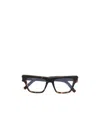 Saint Laurent Square Frame Tortoise Glasses In Black