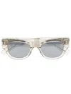 Saint Laurent Square-frame Transparent Sunglasses In Grau