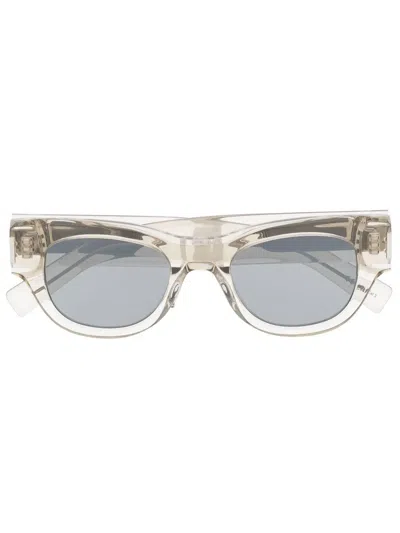 Saint Laurent Square-frame Transparent Sunglasses In Grau