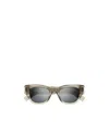 Saint Laurent Square-frame Transparent Sunglasses In Gray