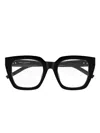 Saint Laurent Square Glasses In Black