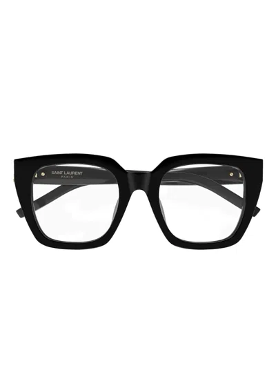 Saint Laurent Square Glasses In Black