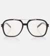 Saint Laurent Square Glasses In Black