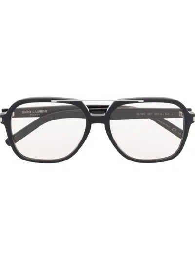 Saint Laurent Square-lens Sunglasses In Black