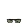 Saint Laurent Square Logo Sunglasses In Brown