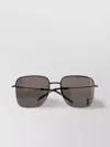 Saint Laurent Square Metal Frame Sunglasses With Dark Lenses