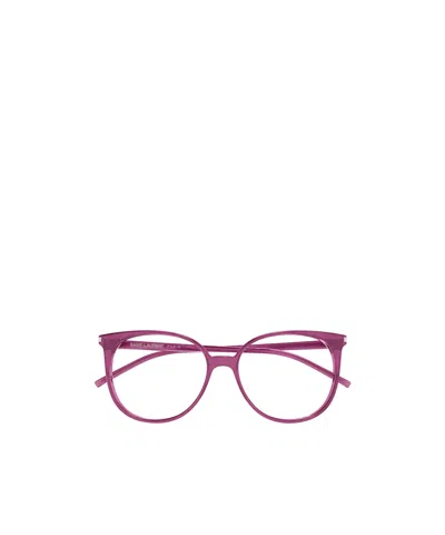Saint Laurent Square Mirror In Pink