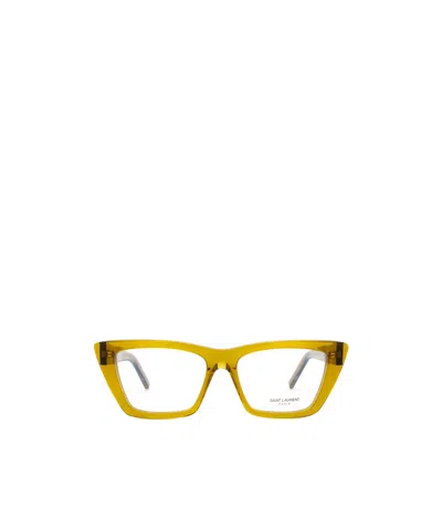 Saint Laurent Square Mirror In Yellow