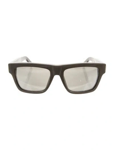 Pre-owned Saint Laurent Square Mirrored Sunglasses In Grey