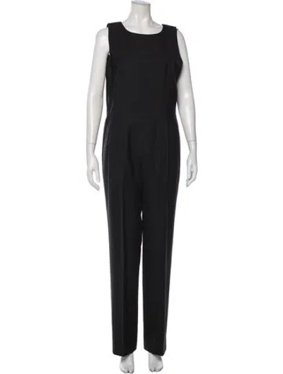 Pre-owned Saint Laurent Square Neckline Jumpsuit In Black