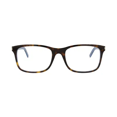 Pre-owned Saint Laurent Square Optical Glasses 'havana/transparent' | Brown | Men's Size Onesize
