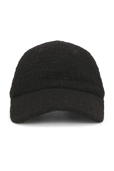 Saint Laurent Square Pin Hat In Black