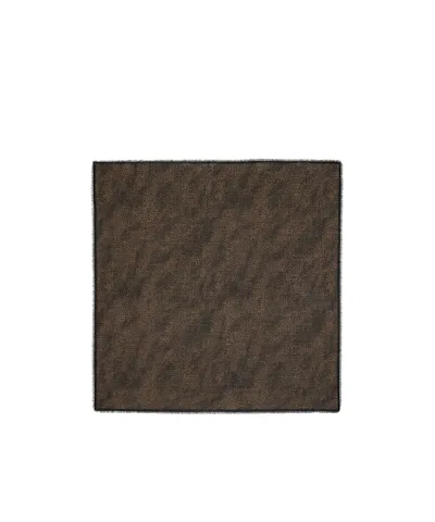 Saint Laurent Square Scarf In Leopard Wool Etamine In Burgundy