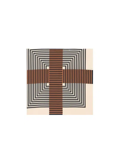 Saint Laurent Square Silk Scarf In Black